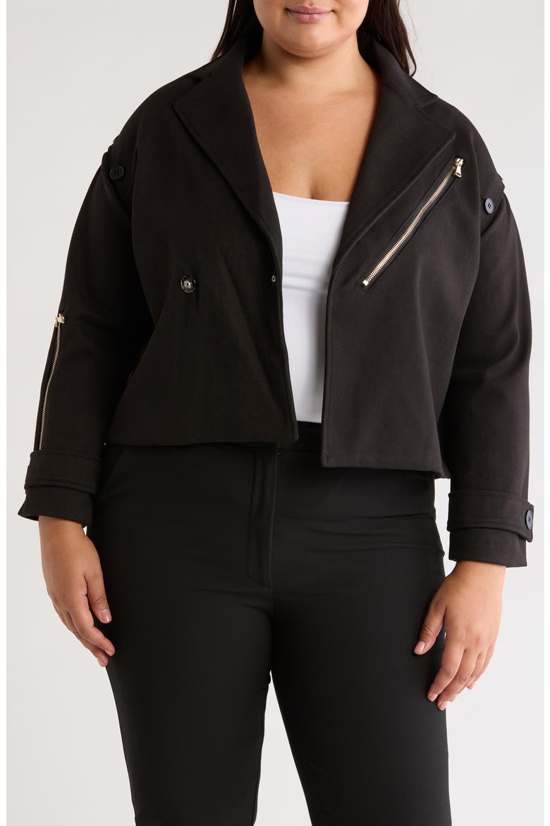 Boxy Zip Front Jacket, Main, color, BLACK