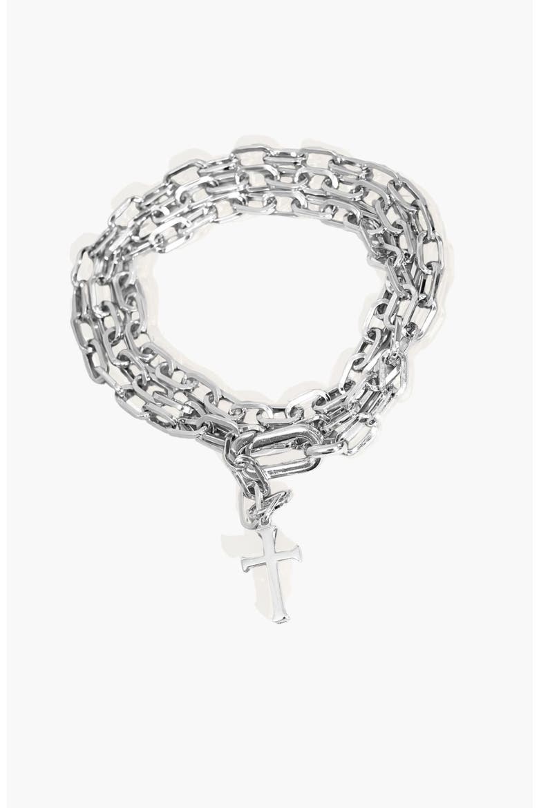 Chain Breaker Convertible Wrap Necklace / Bracelet, Alternate, color, Sterling Silver