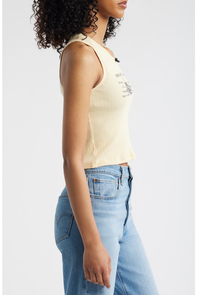 Dreamy Jones Cotton Graphic Tank, Alternate, color, BUTTER YELLOW