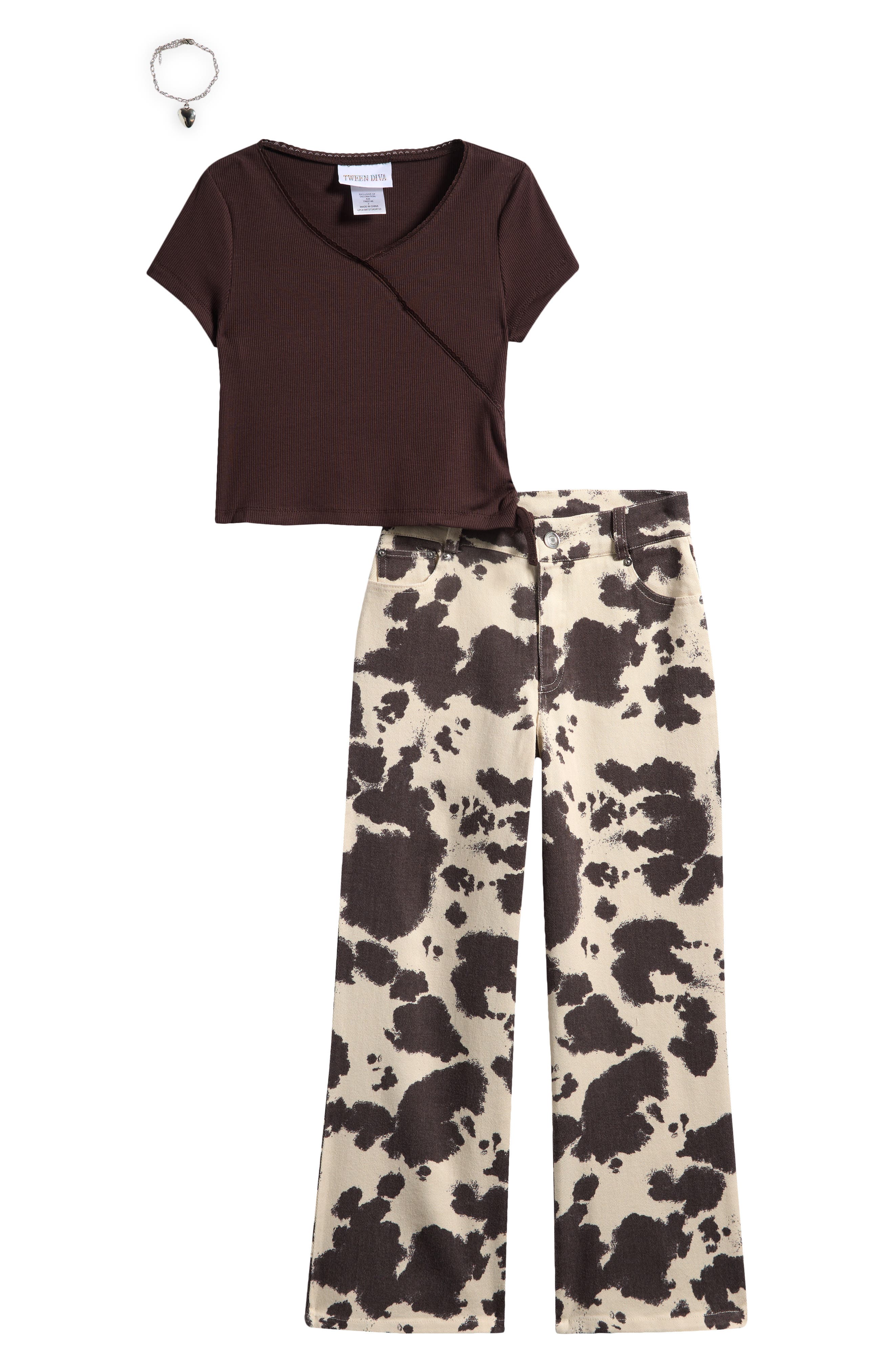 Ribbed Top & Cow Twill Pants