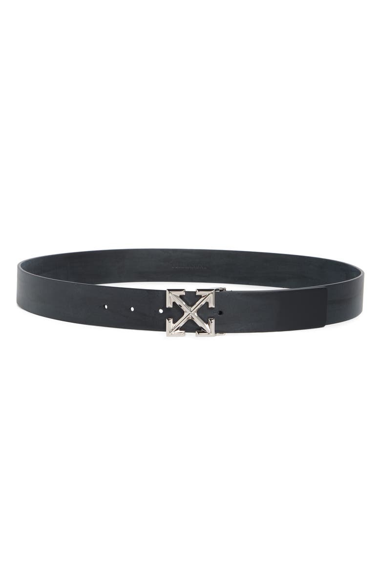 Off-White Classic Arrow Leather Belt, Main, color, 