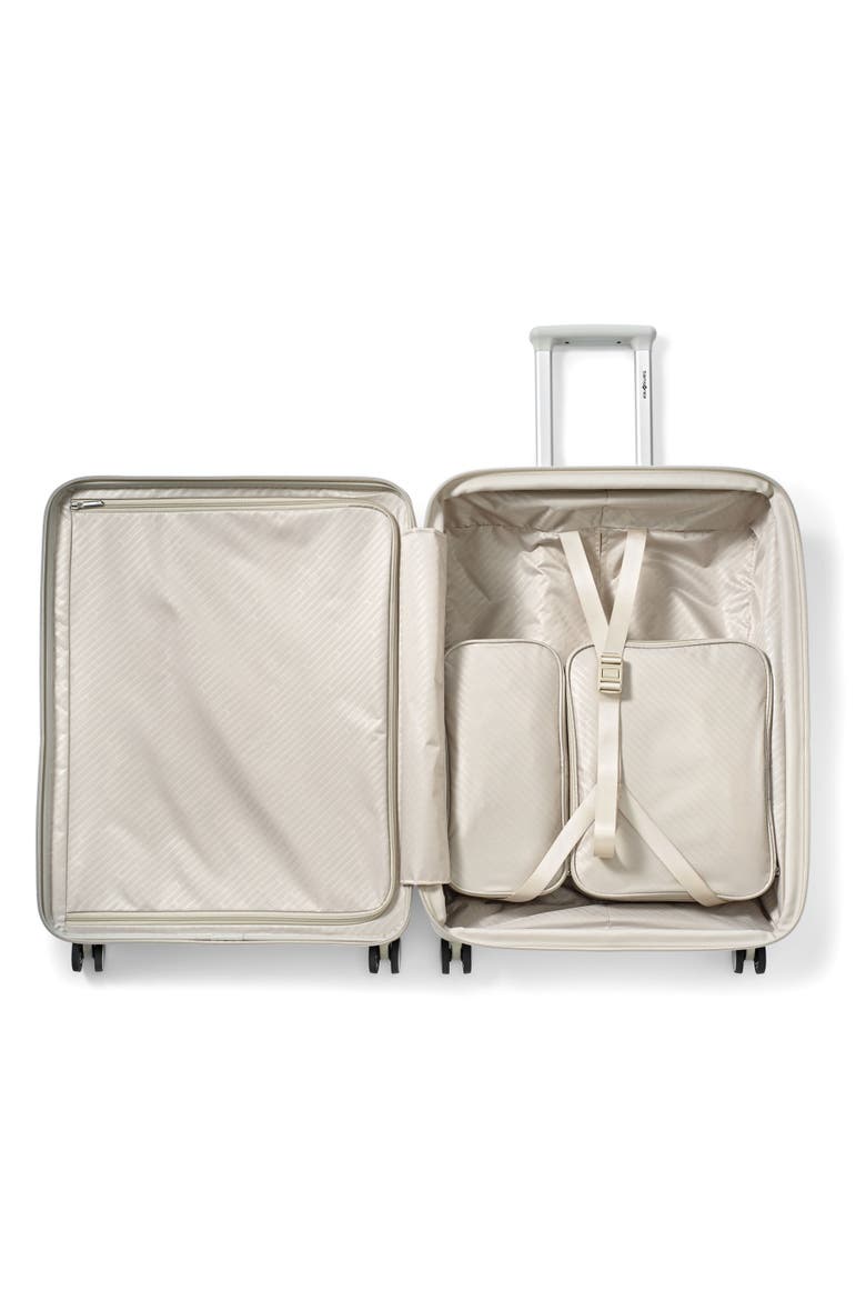 Paralux Expandable 24" Medium Checked Spinner Luggage, Alternate, color, Stone Grey