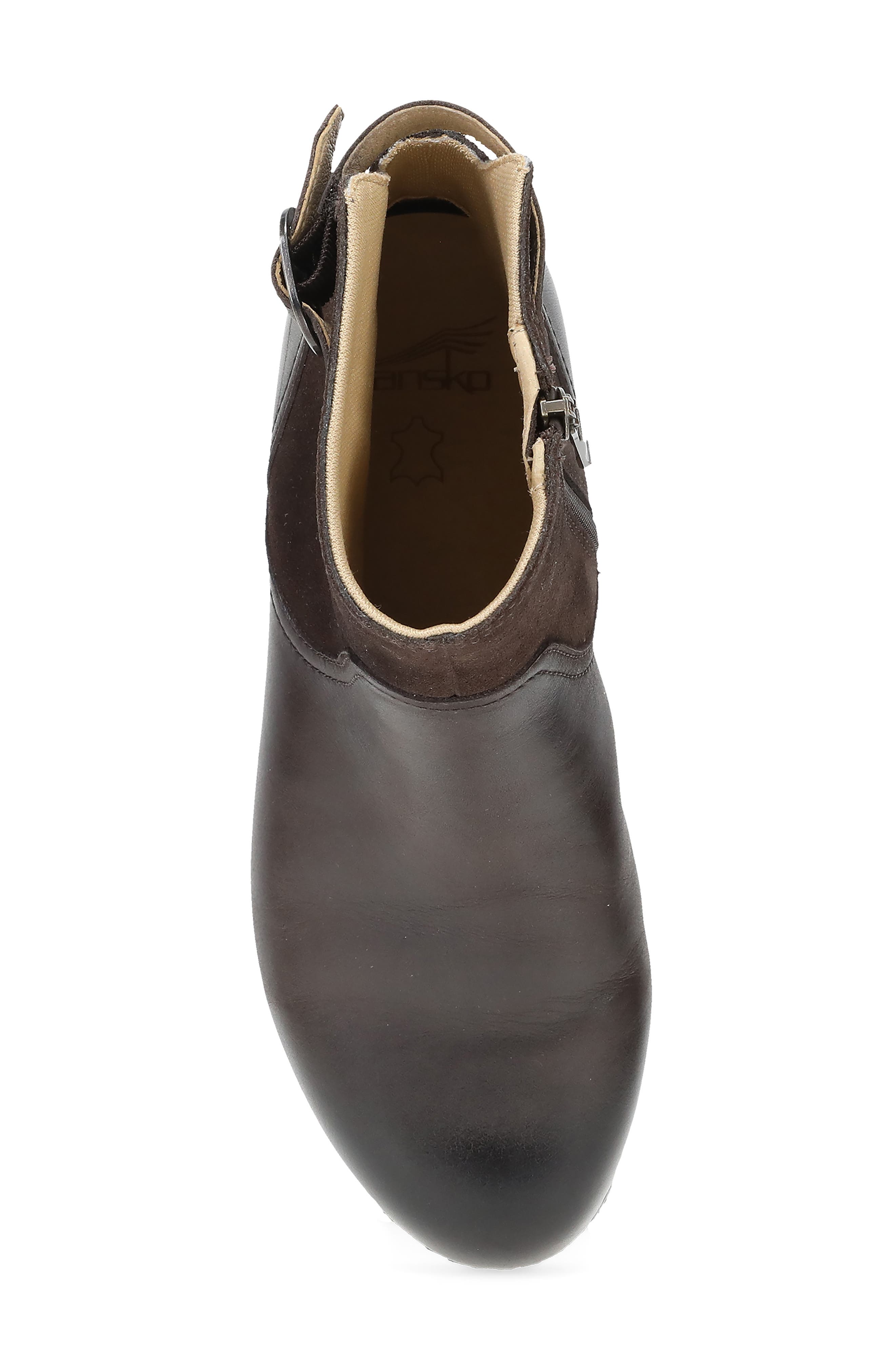 Monique Bootie, Alternate, color, CHOCOLATE BURNISHED CALF