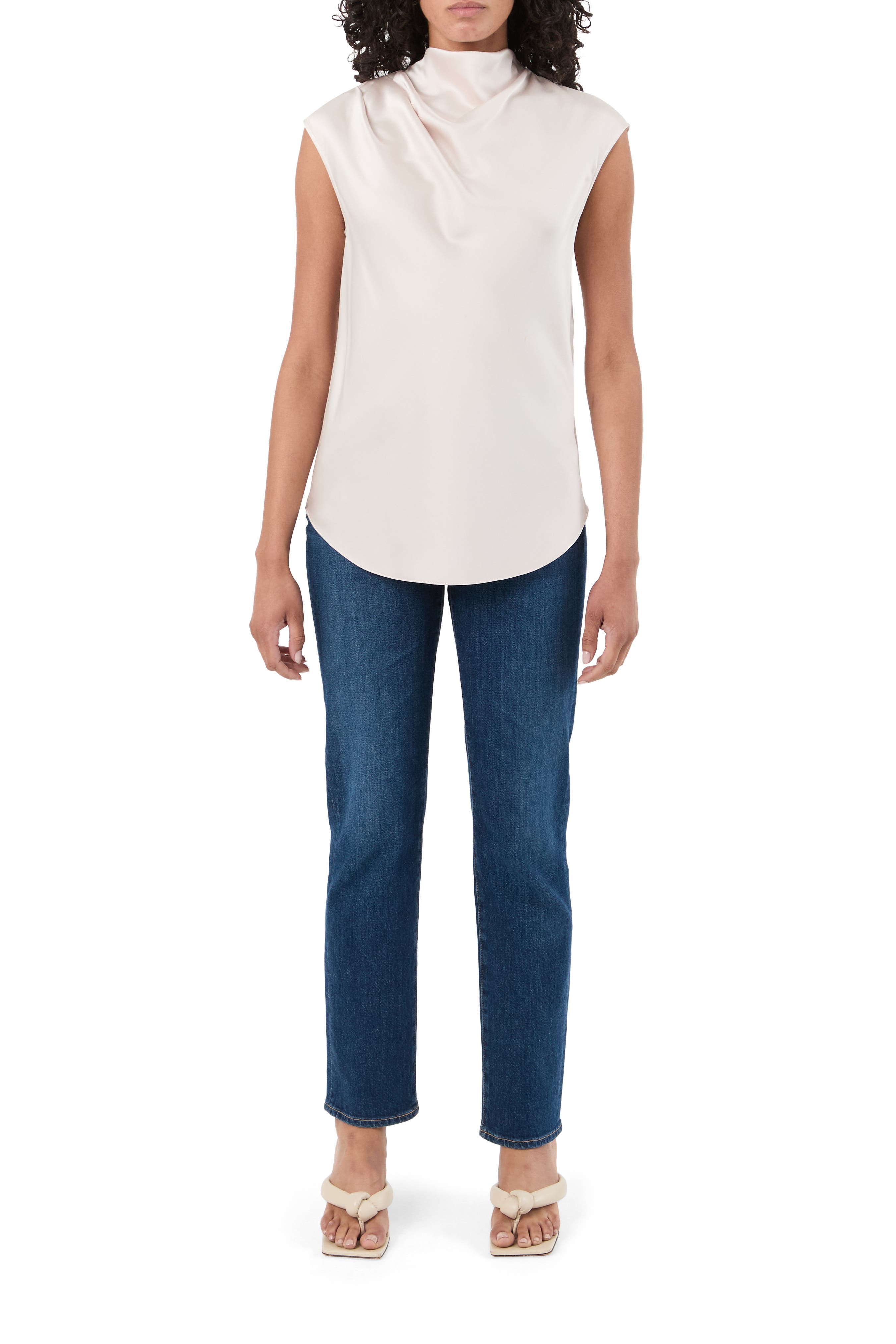Mikan Satin Cowl Neck Top - image 2