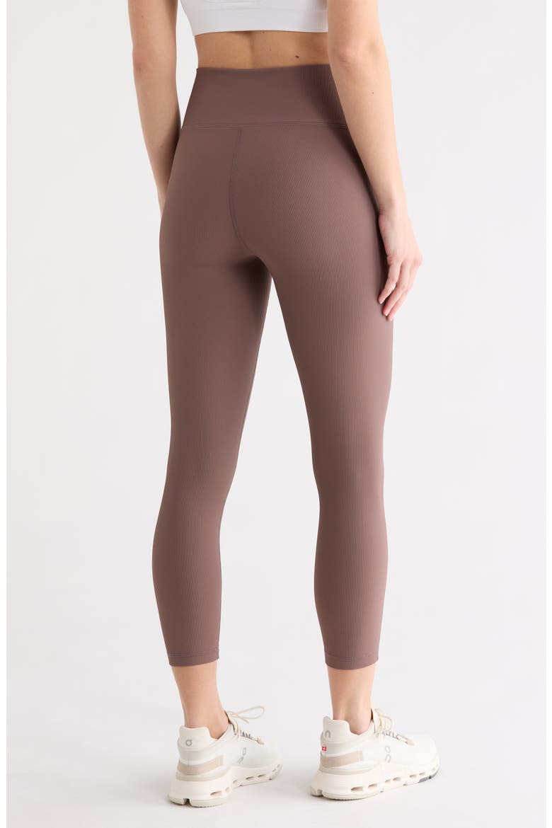 Perform High Waist Rib 7/8 Leggings, Alternate, color, GREY PLUM