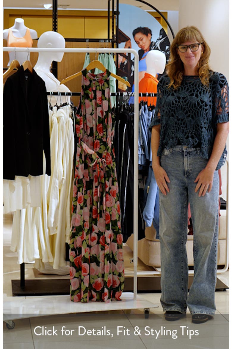 Caroline Floral Halter Neck Maxi Dress video