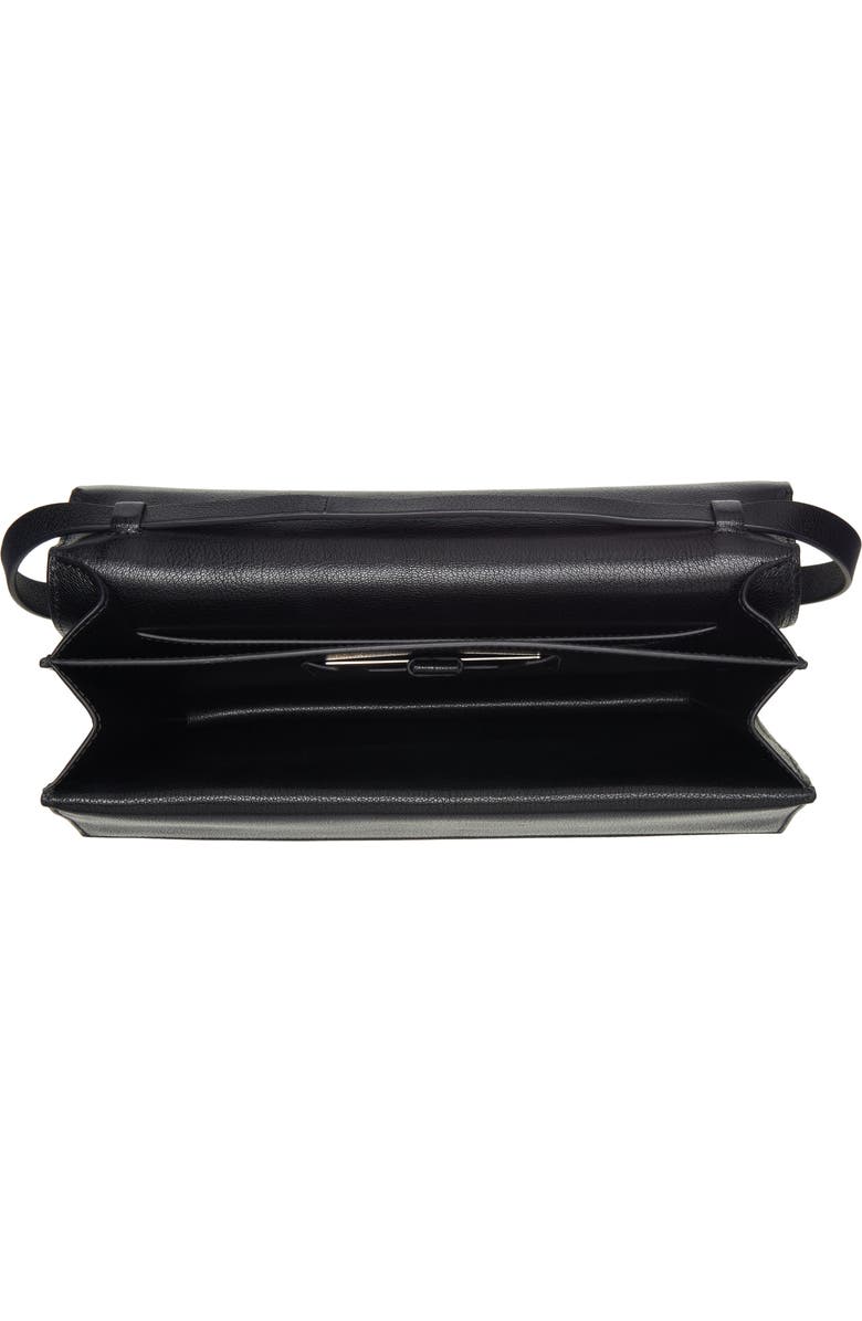 TOM FORD Double T Leather Shoulder Bag, Alternate, color, Black