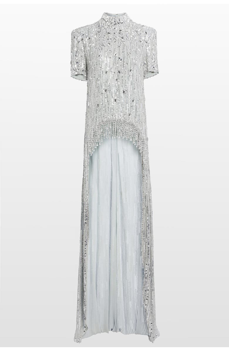 Jenny Packham Zea Sequin-Embellished Top, Main, color, Porcelain