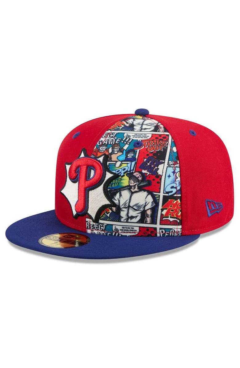 New Era Men's New Era Red/Royal Philadelphia Phillies 2025 MLB Diamond Hero Edition 59FIFTY Fitted Hat, Main, color, Red