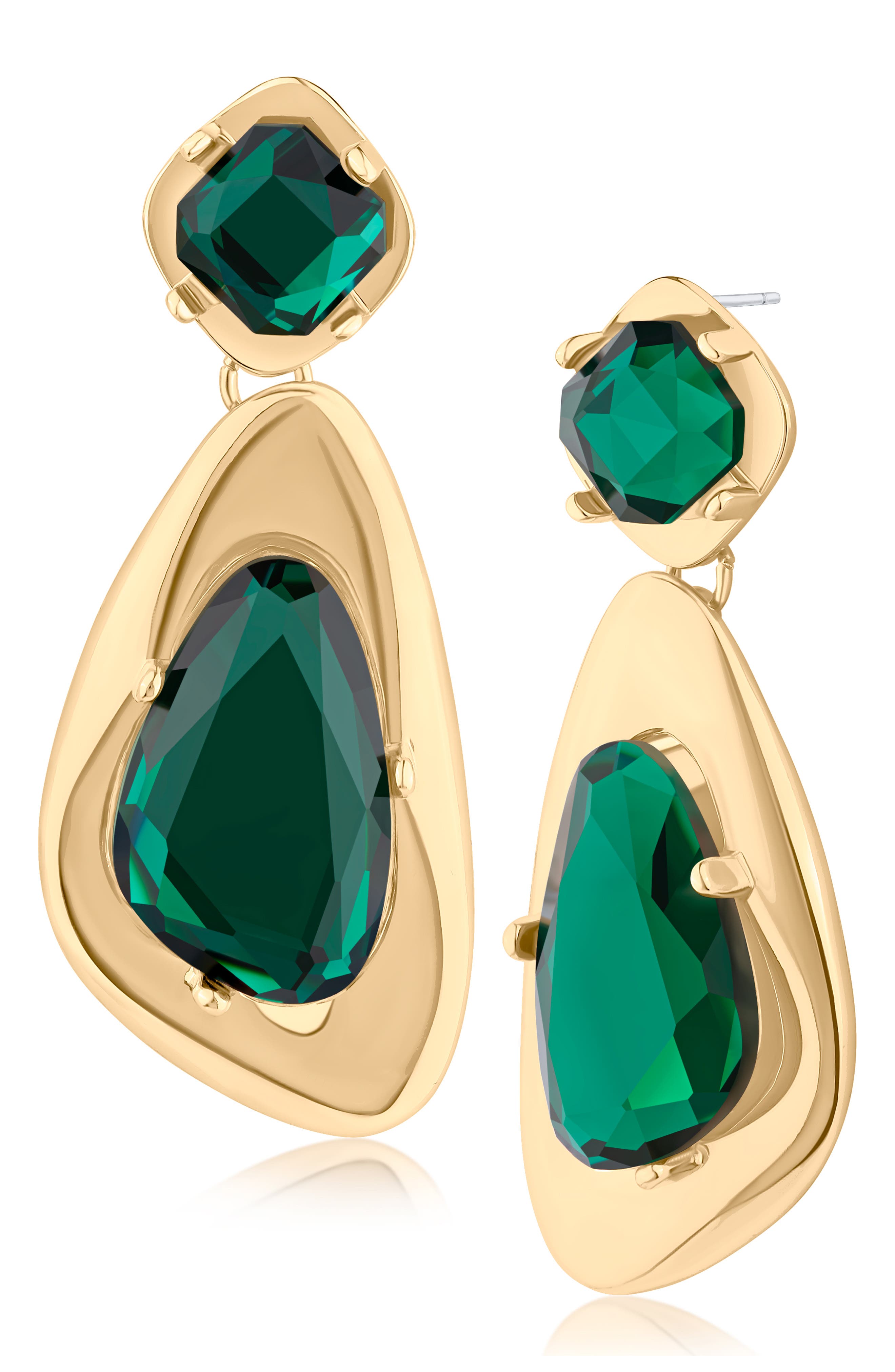 JARDIN Crystal Irregular Drop Earrings