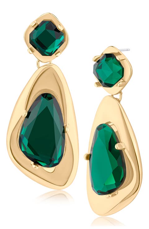 Crystal Irregular Drop Earrings