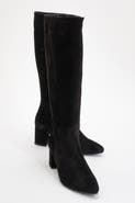 Forever & Always Shoes Sejas Leather Block Heel Knee-High Boot