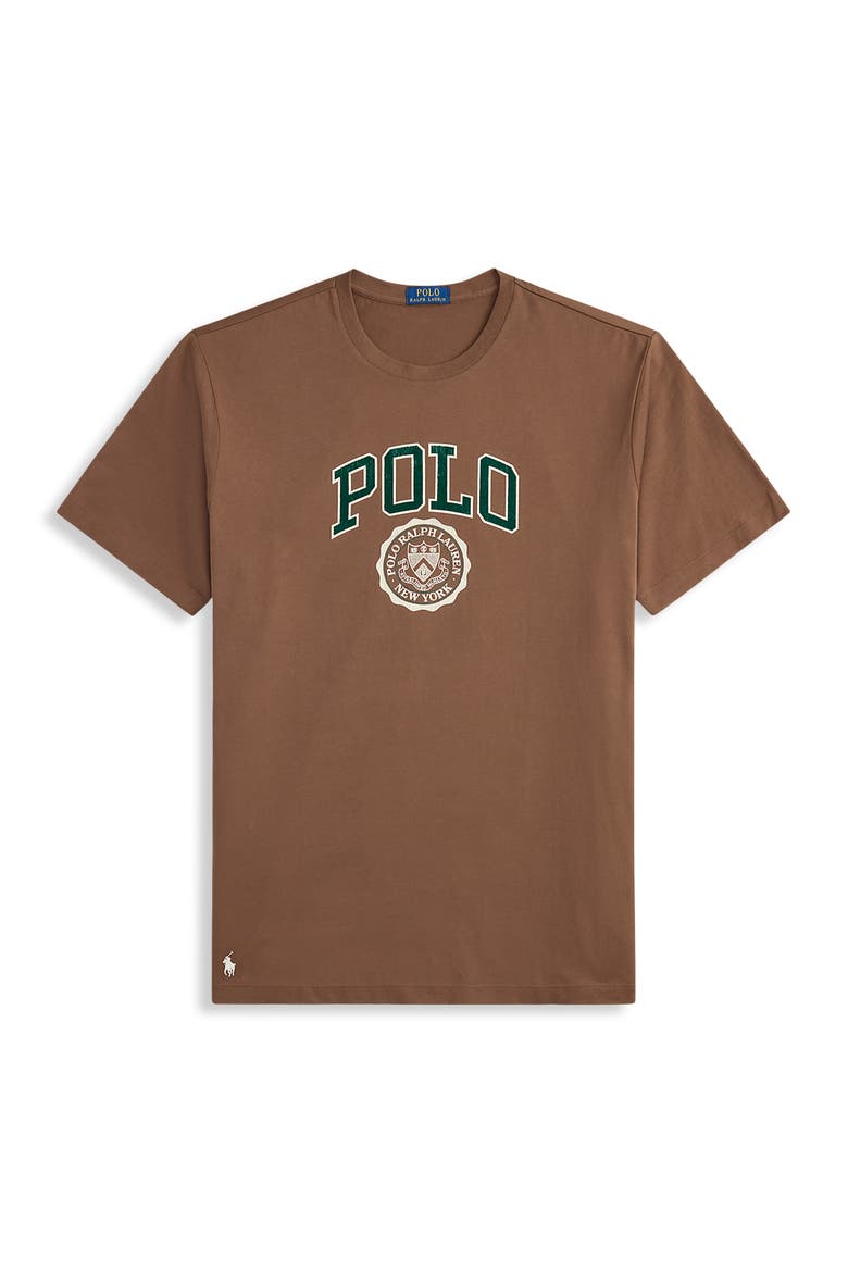 Big & Tall Varsity Graphic T-Shirt, Alternate, color, CHOCOLATE BROWN