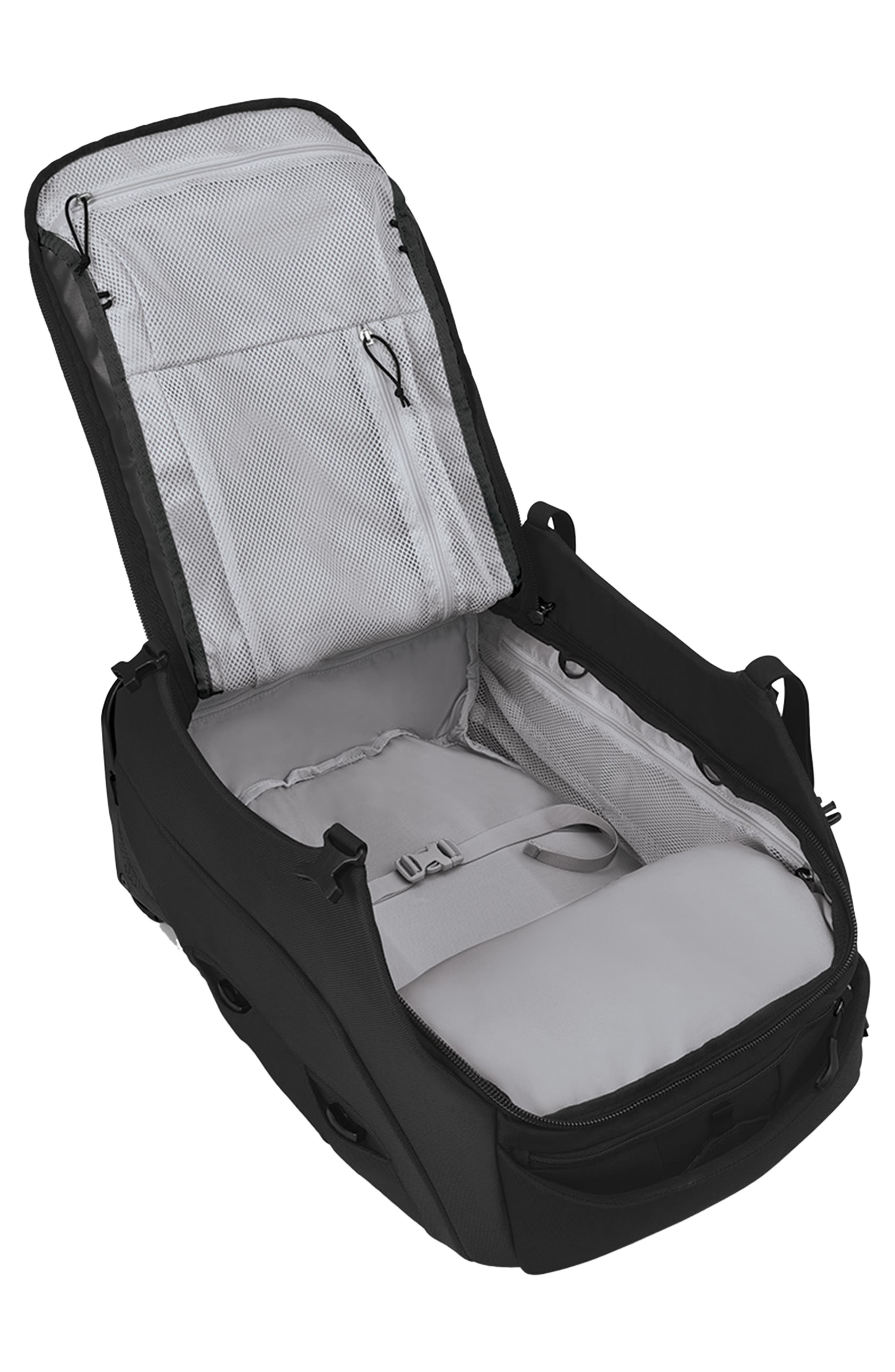 Osprey Sojourn 22-Inch 45-Liter Wheeled Recycled Nylon Travel Pack, Alternate, color, Black