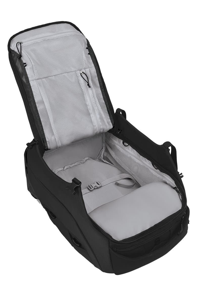 Sojourn 22-Inch 45-Liter Wheeled Recycled Nylon Travel Pack, Alternate, color, BLACK