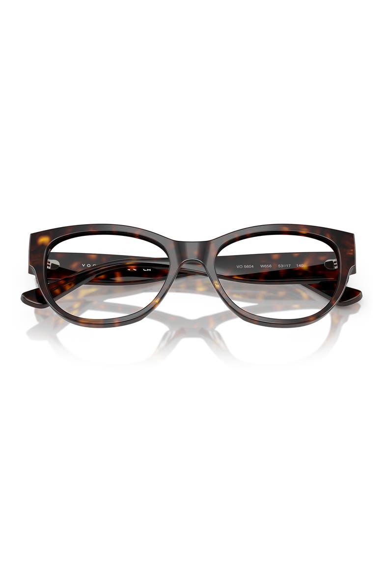53mm Cat Eye Optical Glasses, Alternate, color, DARK HAVANA