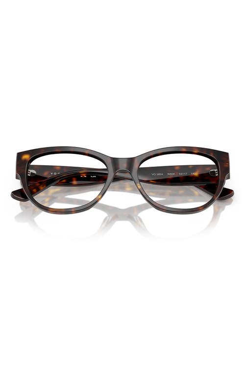 Vogue 51mm Cat Eye Optical Glasses In Dark Havana