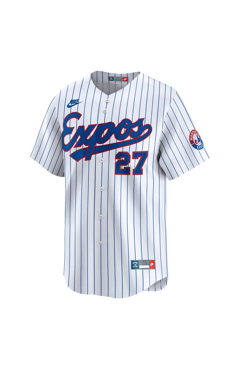 Nike Men's Nike Vladimir Guerrero White Montreal Expos Throwback Cooperstown Collection Limited Jersey, Alternate, color, White