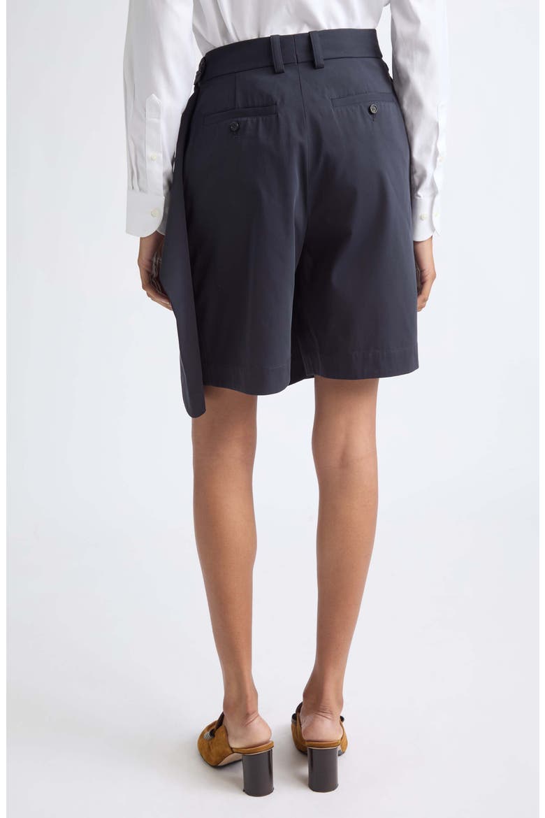 Draped Tailored Shorts, Alternate, color, NAVY