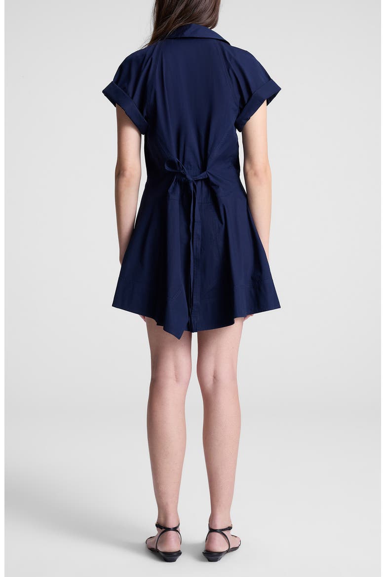 Julie Cotton Mini Shirtdress, Alternate, color, NAVY