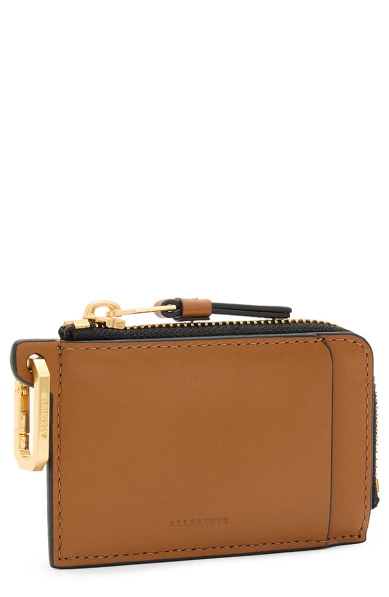 AllSaints Remy Leather Wallet, Main, color, Sepia Brown