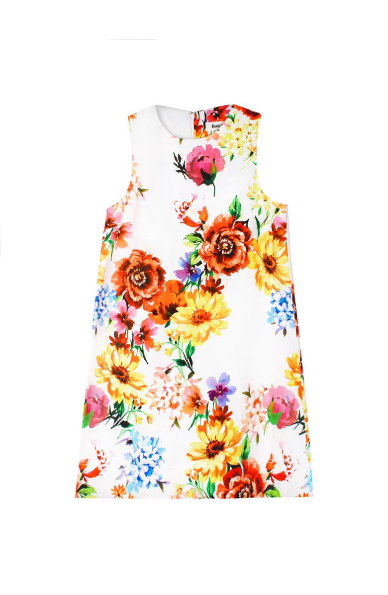Ro&Zo Bold Floral Shift Dress, Alternate, color, Multi