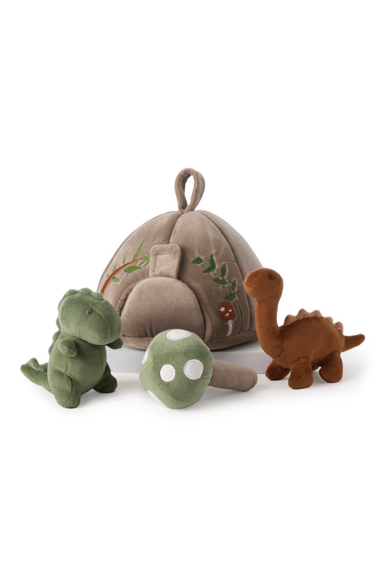 Dino Friend Set of 3 Plush Toys & Storage Bag, Main, color, MULTI