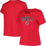 PROFILE Women's Profile Red New Jersey Devils Plus Size Arch Over Logo T-Shirt