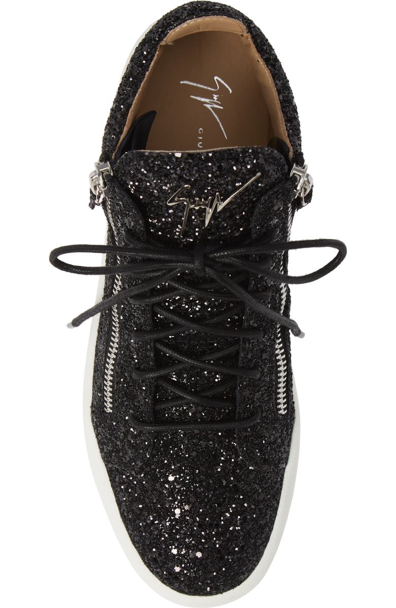 Giuseppe Zanotti Glitter Mid Top Sneaker, Alternate, color,