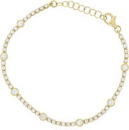 The Lovery Fine Jewelry Lab Grown Diamond Bezel Station Tennis Bracelet