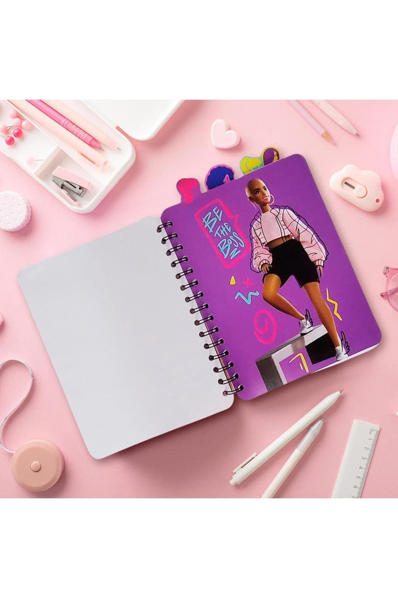 4 Tab Journal ,Barbie, 160 Pages, Fashion Themed Spiral Notebook, 3+, Alternate, color, Multicolored
