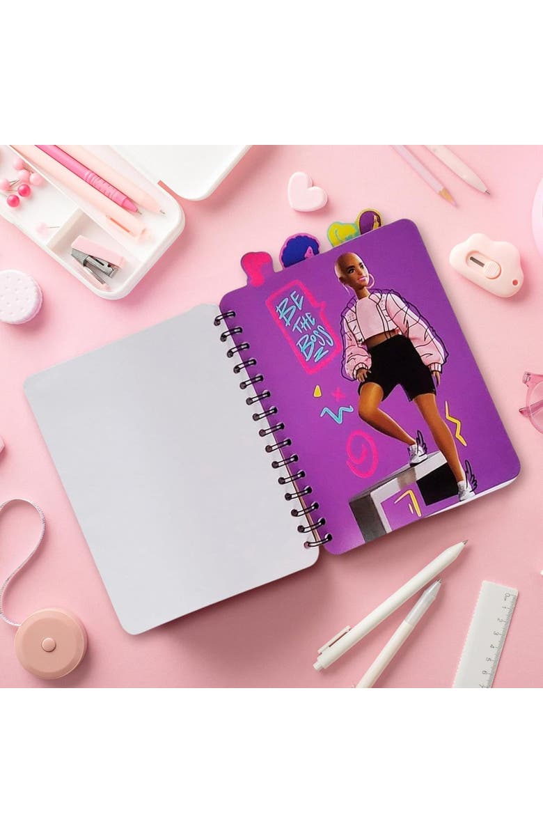 Inkology 4 Tab Journal ,Barbie, 160 Pages, Fashion Themed Spiral Notebook, 3+, Alternate, color, Multicolored