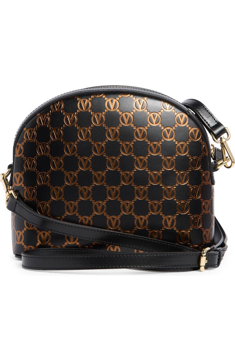 VALENTINO BY MARIO VALENTINO Diana Monogram Leather Crossbody Bag, Alternate, color, Black