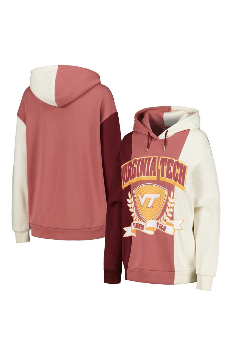 GAMEDAY COUTURE Women's Gameday Couture Maroon Virginia Tech Hokies Hall of Fame Colorblock Pullover Hoodie, Alternate, color, 