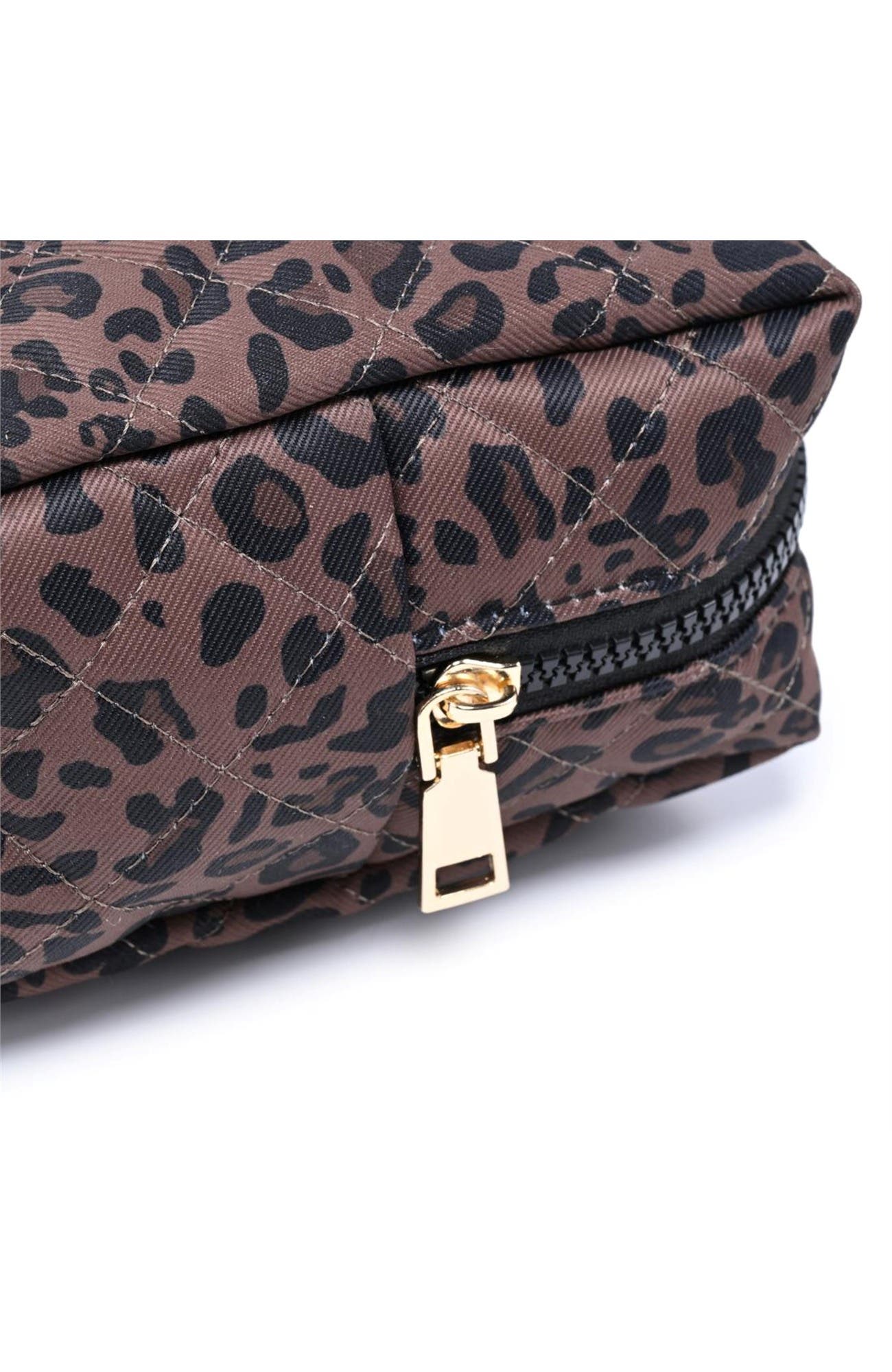 Safari Chic Cosmetic & Travel Organizer Pouch, Alternate, color, Chocolate Leopard