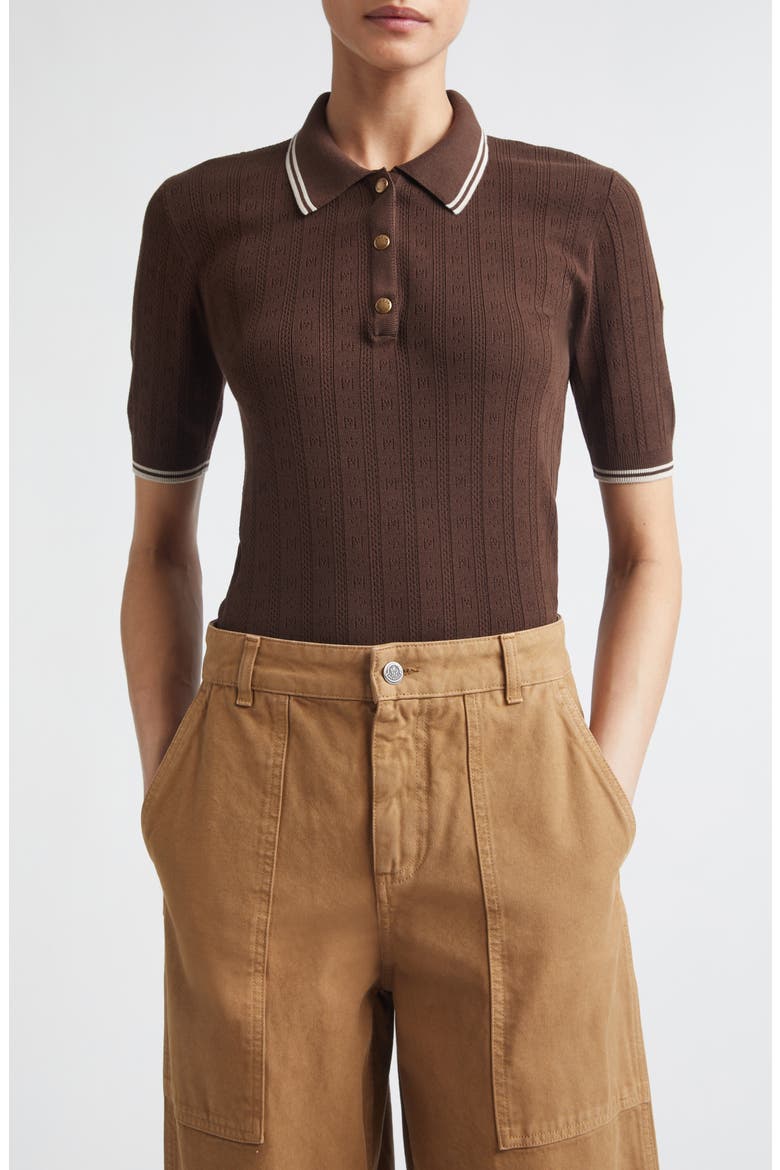 Tipped Polo, Main, color, BROWN