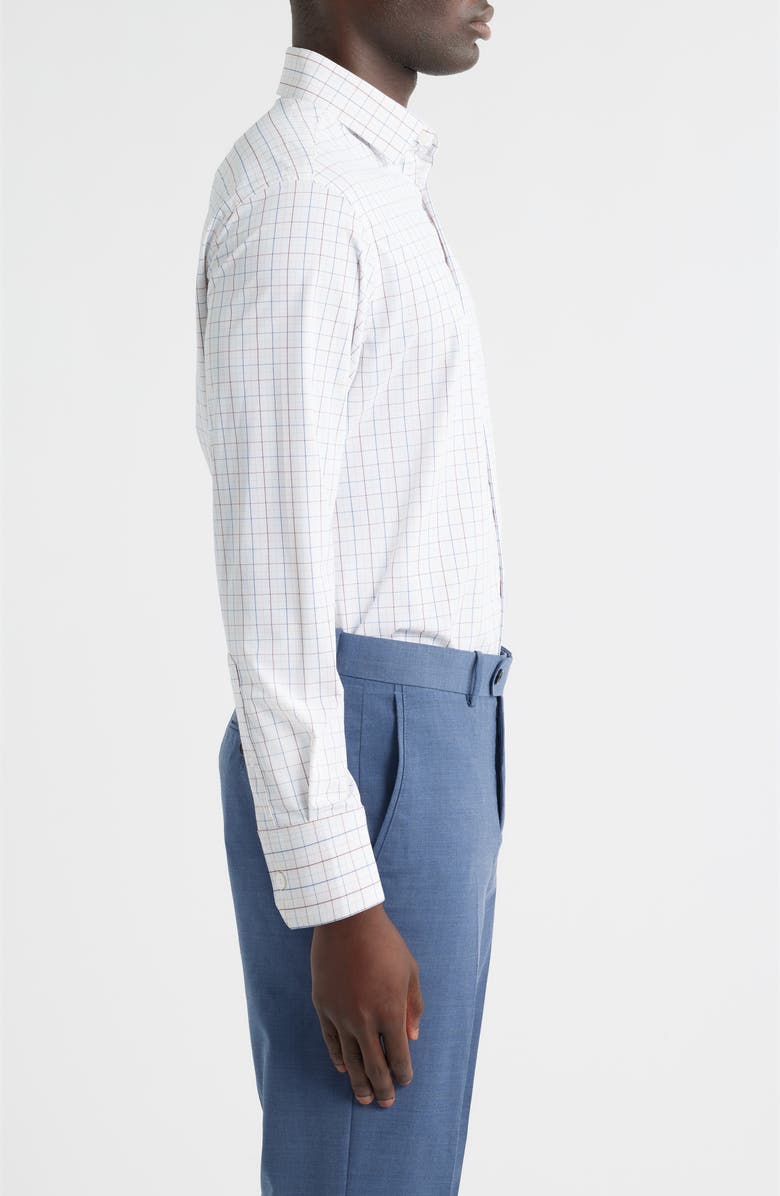 Mizzen+Main Leeward Trim Fit Plaid Performance Button-Up Shirt, Alternate, color, Lavender Haze Jordan Plaid