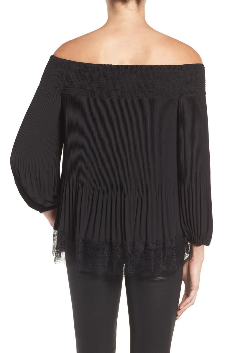 Chelsea28 Pleated Off the Shoulder Top, Alternate, color, 
