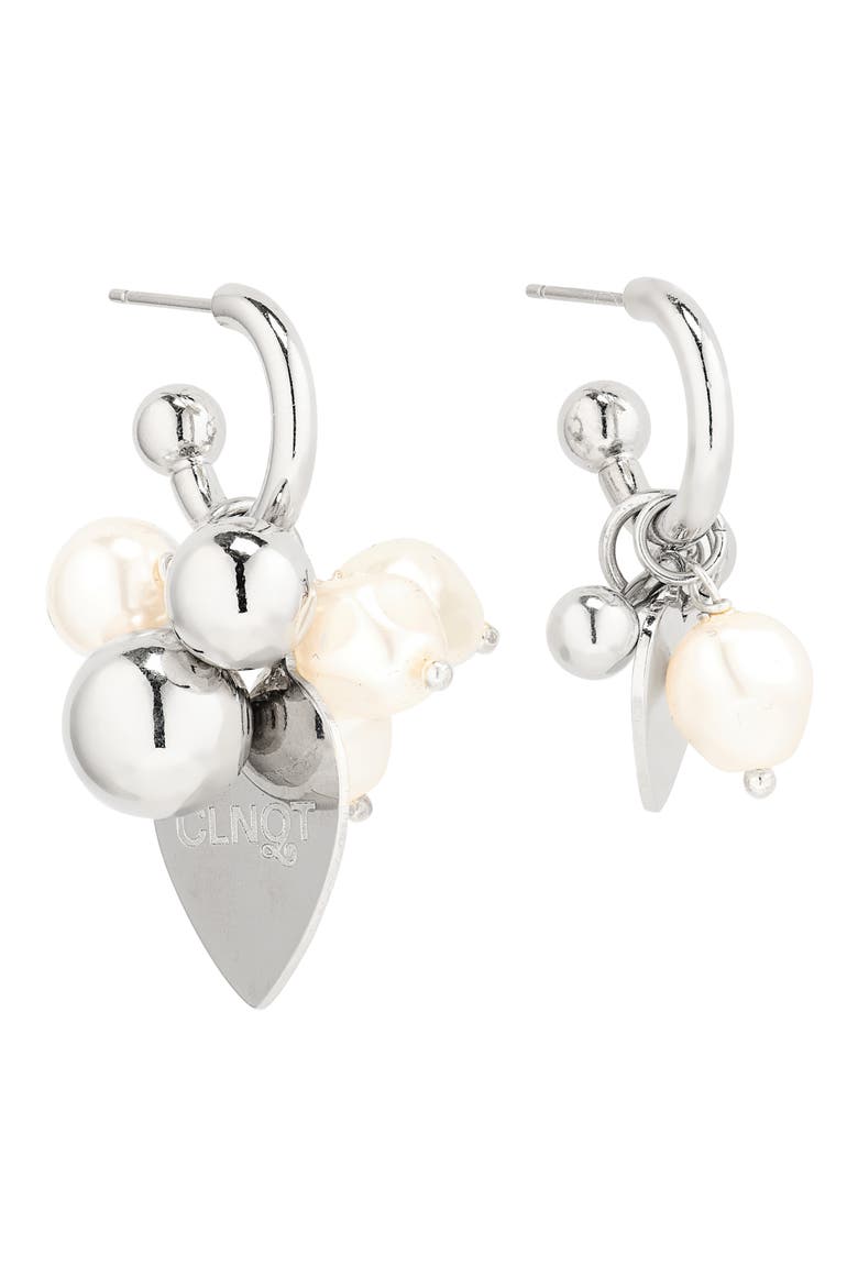 Abbey Mismatched Earrings, Alternate, color, PALLADIUM