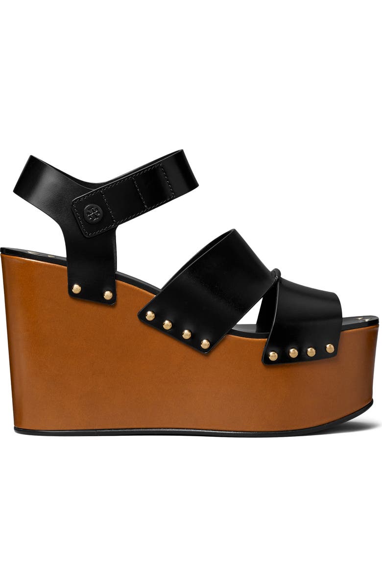 Tory Burch Stud Platform Wedge Sandal, Alternate, color,