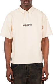 PLEASURES Cable Short Sleeve Polo