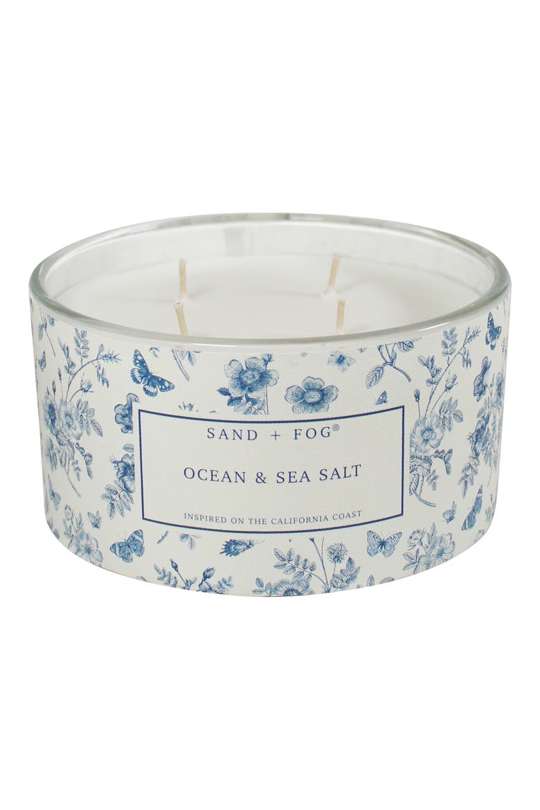 Linen Wrap Scented Candle, Main, color, OCEAN AND SEA SALT