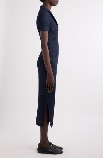 オールインワン・サロペット Givenchy Sheath Midi Dress In Stretch Denim Givenchy Denim Sheath Dress - Blue - 27% Off | Editorialist