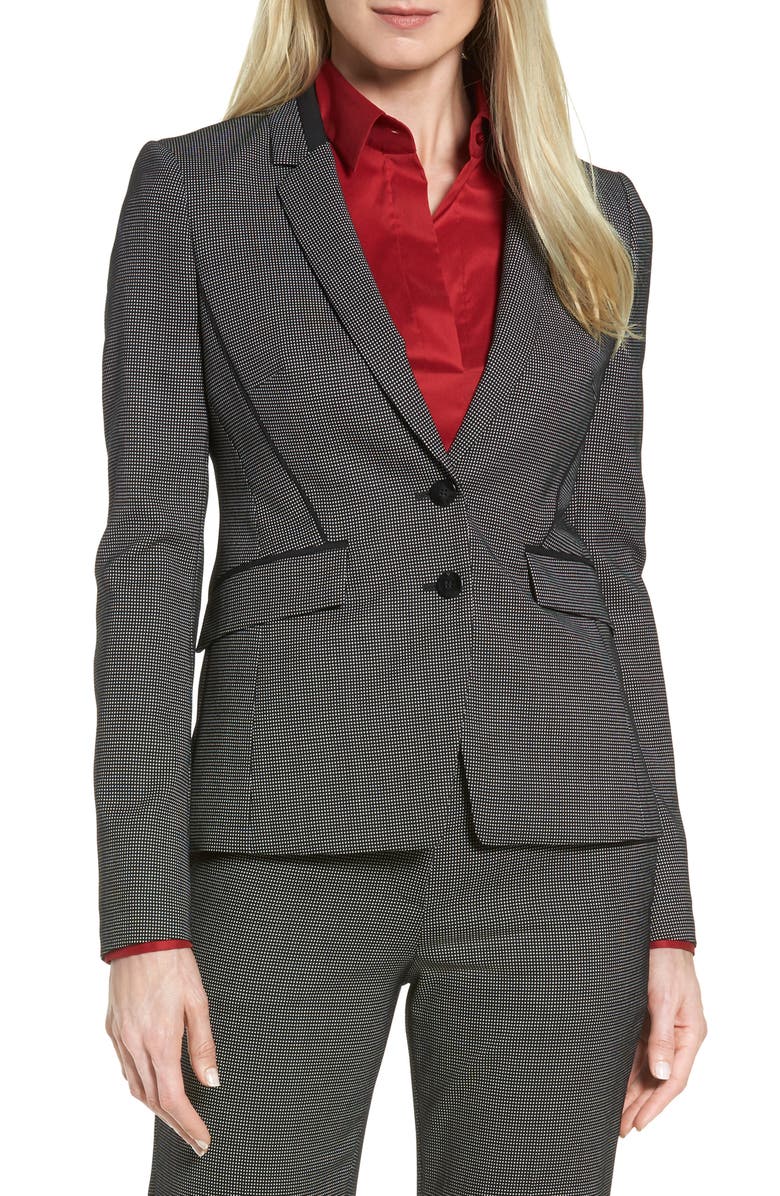 BOSS Jelisana Stretch Wool Suit Jacket, Main, color,