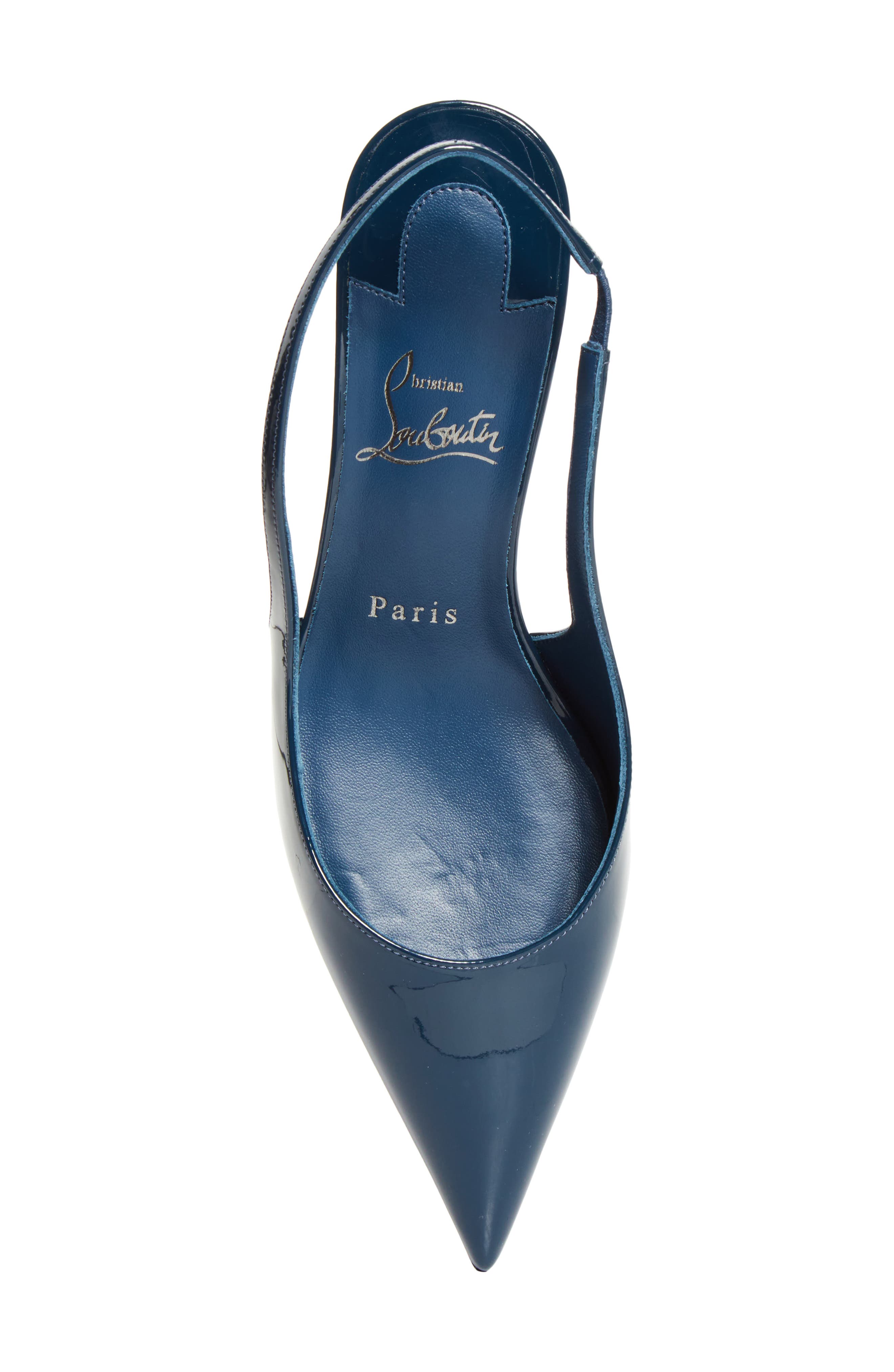 Christian Louboutin Miss Z Pointed Toe Slingback Pump, Alternate, color, Last Night
