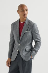 Brunello Cucinelli Hopsack deconstructed blazer