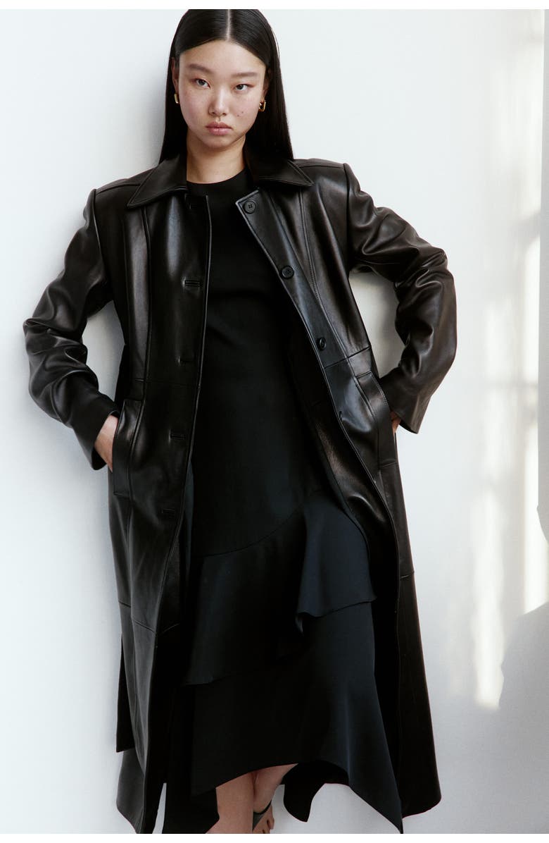 H&M Asymmetric dress, Alternate, color, Black