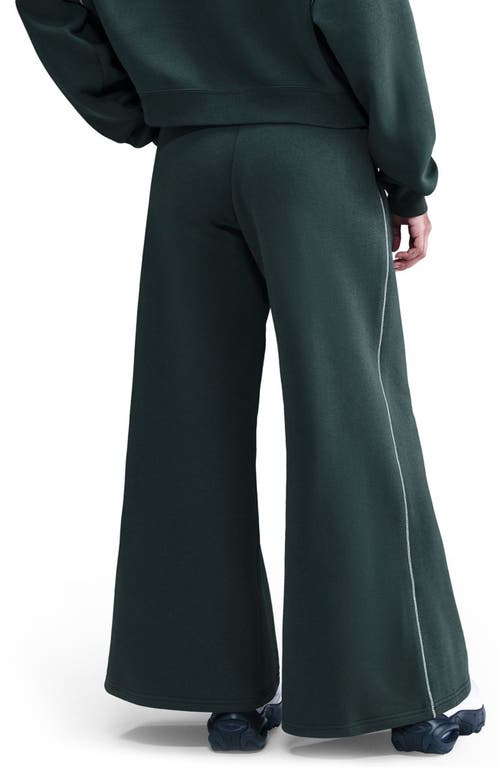 Nike Sportswear Phoenix High Waist Flare Leg Sweatpants In Green