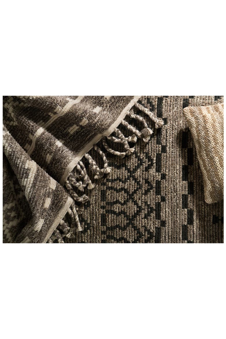 x Magnolia Home 'Tulum' Hand Knotted Area Rug, Alternate, color, GRAPHITE/ BLACK