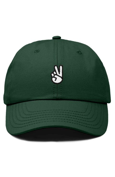 Peace Sign Embroidered Dad Hat